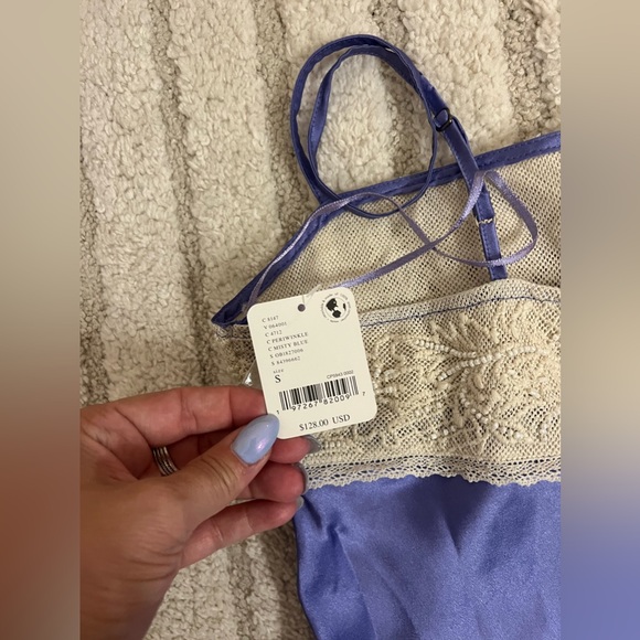 Free people Intimately Turning Heads Mini Slip NWT in periwinkle - Picture 2 of 9